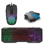 Starter pack gamer fury 3 en 1 clavier souris convertisseur switch xb1 ps4