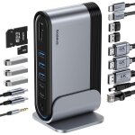 Station d'accueil 17 en 1 avec 3 moniteurs 4k @ 60 hz avec 2 hdmi, displayport, 5 usb data 3. 0 5 gbps, ... Station d'accueil 17 en 1 avec 3 moniteurs 4k @ 60 hz avec 2 hdmi, displayport, 5 usb data 3. 0 5 gbps, ...