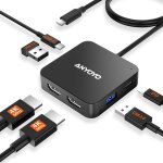 Station d'accueil 2 écrans, adaptateur hdmi double 4k 60 hz, hub usb c double 4 k, données usb c, 100 ... Station d'accueil 2 écrans, adaptateur hdmi double 4k 60 hz, hub usb c double 4 k, données usb c, 100 ...