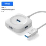 Station d'accueil 4 en 1, usb 2021 / 3. 0, avec alimentation électrique, hub séparateur, extension usb, ... Station d'accueil 4 en 1, usb 2021 / 3. 0, avec alimentation électrique, hub séparateur, extension usb, ...