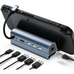 Station accueil 6 en 1 pour steam deck dock avec hdmi 4k 60hz ethernet gigabit 3 ports usb 3 0 usb c ...