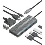 Station d'accueil 8 en 1 usb c hub en aluminium avec hdmi 4k 60 hz, vga, type c pd 100 w, port usb 3. ... Station d'accueil 8 en 1 usb c hub en aluminium avec hdmi 4k 60 hz, vga, type c pd 100 w, port usb 3. ...