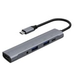 Station d'accueil cinq en un, hub usb c, hdmi, compatible avec 4k @ 30hz + pd 60w + usb 3. 0 + usb 2. ...