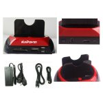 Station accueil dock pour disque dur 2. 5  3. 5  ide sata / usb esata hub + lecteur de carte