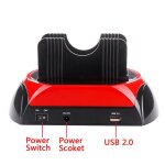 Station d'accueil double disque dur interne hdd, botier hdd pour 2. 5 pouces 3. 5 pouces sata vers usb ...