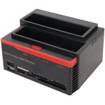 Station d'accueil hdd double baie pour disque dur ssd ide 2, 5 pouces, 3, 5 pouces, duplicateur de prise ...