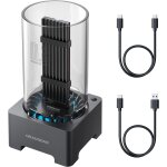 Station d'accueil m. 2 pour nvme et ngff ssd, chipset rtl9210b pour tous les m. 2 ssd, usb3. 2 gen2 10gbit ...
