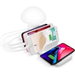 Station d'accueil multifonction 3 ports usb et sans fil avec lampe de bureau led champignon 3. 0 charge ...