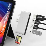Station d'accueil surface pro 6 / pro 5 / pro 4 hub usb - usb3. 0 * 3 surface adaptateur de moniteur ...