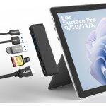 Station d'accueil surface pro x hub, accessoires microsoft surface pro x 6 en 2 avec hdmi 4k + port usb ...