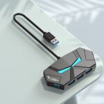 Station d'accueil usb 3. 0 hub type c, 7 ports, 5gbps, adaptateur sparateur de transmission haute vitesse ...