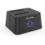 Station d'accueil usb 3. 0 vers sata double baie pour disque dur sata 2, 5  et 3, 5  sata et ssd, uasp ...