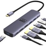 Station d'accueil usb c, adaptateur multiport 10 en 1 avec 4k @ 30 hz, ethernet 1 gbit / s, vga, 3 usb ...