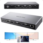 Station d'accueil usb c displaylink avec secteur 140 w, station d'accueil triple ecran avec 8k / 4k, ... Station d'accueil usb c displaylink avec secteur 140 w, station d'accueil triple ecran avec 8k / 4k, ...