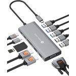 Station d'accueil usb c triple �cran 13 en 1 dual 4k @ 60hz hdmi hub vga adaptateur 5 ports de donn�es ...