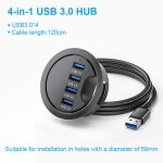 Station d'accueil usb hub 3. 0  montage sur bureau, avec adaptateur multi usb 3. 0, lecteur de carte ...