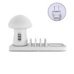 Station de recharge rapide sans fil à 3 ports usb, hub de bureau pour téléphone, lampes led en forme ... Station de recharge rapide sans fil à 3 ports usb, hub de bureau pour téléphone, lampes led en forme ...