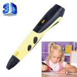 Stylo 3d abs / pla gen 6th pour enfants avec ecran lcd: dessin graffiti vitesse r�glable jaune yonis