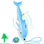 Stylo 3d peinture graffiti rose ecran lcd temprature rglable usb chargement bleu yonis