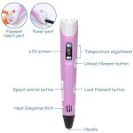 Stylo d'impression 3d 3 filaments pla mod�les livre de dessin de 42 mod�les � rose