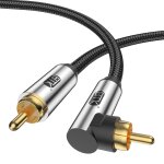 Subwoofer cable 90 degree rca cble audio coaxial  angle droit cble audio numrique rca pour amplificateurs, ...