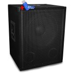 Subwoofer passif glemm professionnel 15  / 38cm - 600w - entres speakon / rca et fiche bananes + cl ...