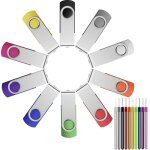 Subzonal - lot de 10 cl usb couleur mixte 1 go 2 go 4 go 8 go 16 go cl usb multicolore. 8 go multi ...