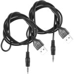 Subzonal - lot de 2 c�bles adaptateurs usb vers jack 35 mm en pvc c�ble de charge et audio 35 mm cordon ...