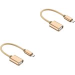 Subzonal - 2pi�ces c�ble adaptateur otg usb connecteur pour smartphones et de donn�es pratique or