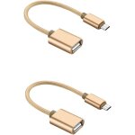 Subzonal - 2pi�ces c�ble adaptateur otg usb rallonge de donn�es plaqu� or pour t�l�phones et tablettes ...