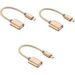 Subzonal - 3pi�ces c�ble adaptateur otg usb connecteur transfert de donn�es pour smartphones et tablettes ...