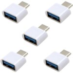 Subzonal - 5pcs white type - c usb - c � usb 2. 0 otg adapter pour tablette de t�l�phone cellulaire - ...