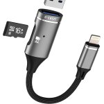 Subzonal - adaptateur lightning vers usb 3. 0 (2 en 1) pour iphone 14 13 pro max lecteur de carte tf ...