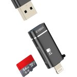 Subzonal - adaptateur lightning vers usb otg micro sd c�ble (2 en 1) pour iphone 14 13 pro max pour apple ...