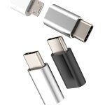 Subzonal - adaptateur micro usb femelle vers usb c m�le (lot de 3)pour iphone 15 16 pro max pour ipad ...
