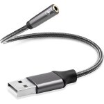 Subzonal - adaptateur usb vers prise casque 30 cm, adaptateur audio usb vers jack 3, 5 mm, usb 2. 0 m�le ...