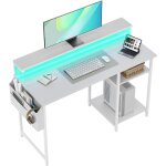 Subzonal - bureau avec rangement, 120 x 48 cm petit bureau d�ordinateur avec support de moniteur, table ...
