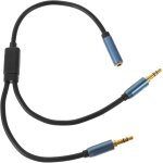 Subzonal - c�ble adaptateur audio pour casque pc avec micro s�par�s rallonge jack double prise compatible ...