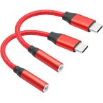 Subzonal - c�ble adaptateur usb c vers prise casque 3, 5 mm 2 , usb type c m�le vers prise femelle 1 ...