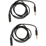 Subzonal - c�ble de casque m�le vers femelle de 3, 5 mm, rallonge jack de 3, pieds, connecteurs plaqu�s ...