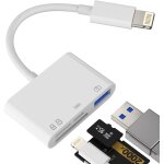 Subzonal - c�ble chargeur dongle adaptateur otg lecteur de carte sd pour iphone lightning vers micro ...