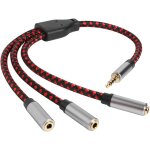 Subzonal - c�ble splitter audio voies rallonge jack adaptateur prise pour casque ecouteurs microphone ...