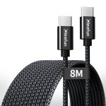 Subzonal - cable usb c vers usb c 8m 60w, aucun transfert de donn�es cable chargeur pour galaxy s25 s24 ...
