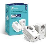 Subzonal - cpl 1000mbps avec 1 port gigabit et prise intgre type f, boitier cpl kit de 2 - idale pour ...