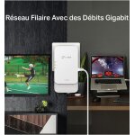 Subzonal - cpl wifi g. hn2440, wifi 6 ax1800, jusqu' 1428 mbps via powerline, prise intgre (type f), ...