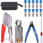 Subzonal - kit d'outils de sertissage de c�ble coaxial, rg6 rg59, outil de sertissage � compression coaxiale, ...