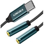Subzonal - lokuka adaptateur de casque usb c et microphone type c vers prise jack 3, 5 mm y cble rpartiteur, ...