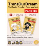 Subzonal - papier transfert pour textile 3. 0 - pack mix (5 feuilles pour clair + 5 feuilles pour fonc), ...