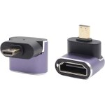 Suny - lot de 2 adaptateurs couds vers le bas uhd 8k micro hdmi vers hdmi - standard 48 gbps - haute ...