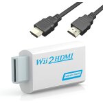 Suny - adaptateur wii vers hdmi, convertisseur wii vers hdmi avec cble hdmi de 1, 5 m, 1080p / 720p ...